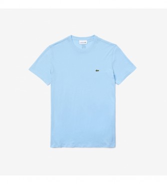 Lacoste T-shirt en tricot doux bleu