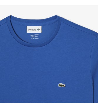 Lacoste T-shirt in cotone pima blu