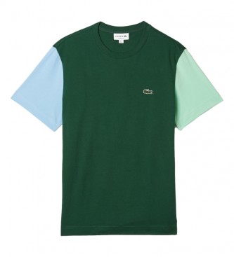 Lacoste Camiseta color block verde