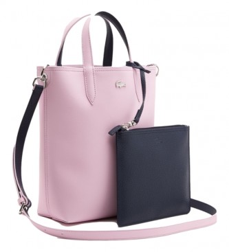 Lacoste Shopping bag verticale reversibile rosa navy