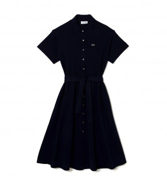 Lacoste Pique dress with navy belt