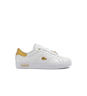 Lacoste Gevulkaniseerd leer trainers wit - Esdemarca winkel voor schoenen,  mode en accessoires - merkschoenen en merksneakers