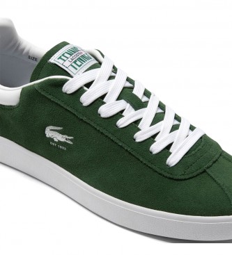 Lacoste Sapatos de couro Baseshot verde