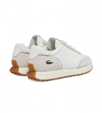 Lacoste L-Spin leather sneakers white, beige