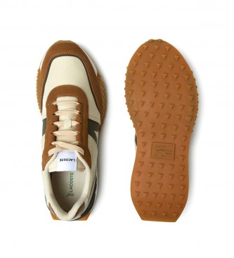 Lacoste L-Spin leather sneakers brown, beige