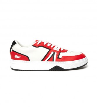 Lacoste Lederen schoenen L001 wit, rood
