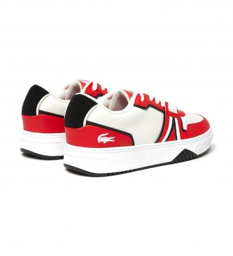 Lacoste Chaussures en cuir L001 blanc, rouge