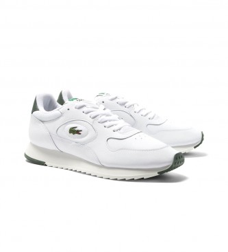 Lacoste Linetrack white leather trainers