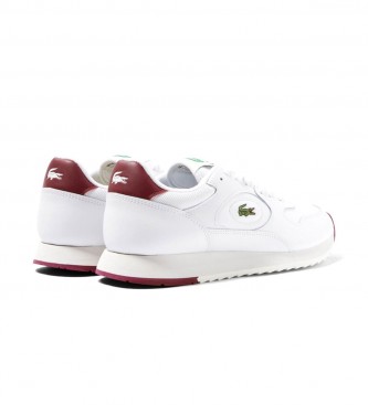 Lacoste Linetrack white leather trainers
