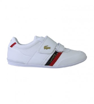 Lacoste Leather shoes Misano Strap white, red