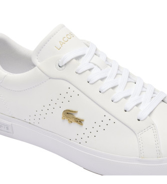 Lacoste Powercourt usnjeni čevlji beli