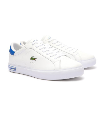 Lacoste Powercourt lder sneakers hvid