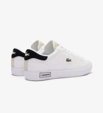 Lacoste Chaussures en cuir Powercourt blanches