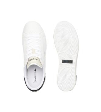 Lacoste Powercourt usnjeni čevlji beli