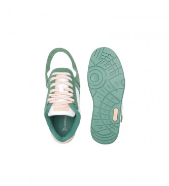 Lacoste Sneaker T-Clio in pelle verde e bianca