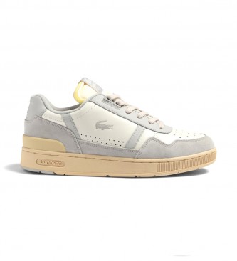 Lacoste Chaussures en cuir T-Clip blanc, beige - ESD Store mode
