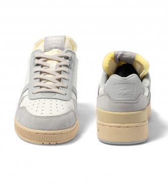 Lacoste Sneaker T-Clip in pelle bianca e grigia