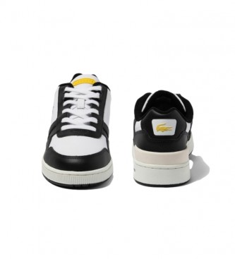 Lacoste T-Clip sapatos de couro preto, branco