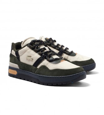 Lacoste Leather shoes T-Clip Winter beige, green