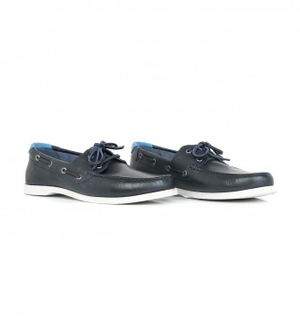 Lacoste Lerond navy leather loafers