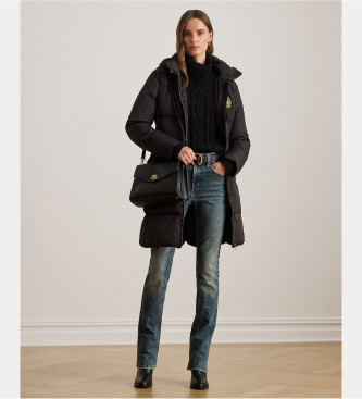 Lauren Ralph Lauren Abrigo Channel Quilted negro