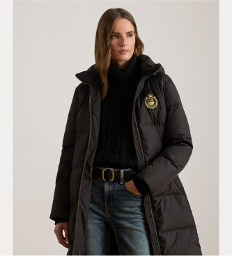 Lauren Ralph Lauren Abrigo Channel Quilted negro