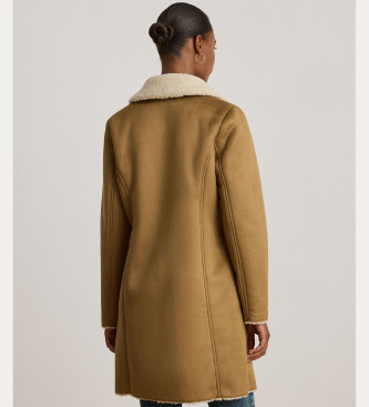 Lauren Ralph Lauren Synthetische schapenvacht en bruine sude vacht