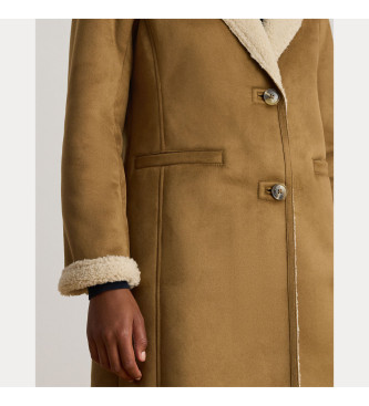 Lauren Ralph Lauren Synthetische schapenvacht en bruine sude vacht