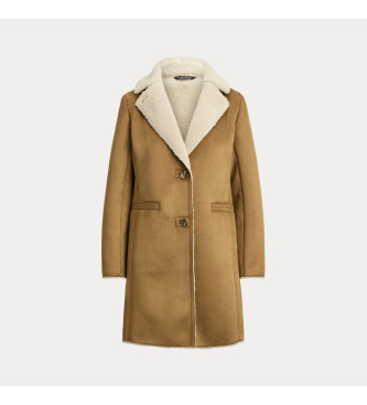 Lauren Ralph Lauren Synthetische schapenvacht en bruine sude vacht