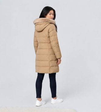 Lauren Ralph Lauren Casaco de penas acolchoado bege