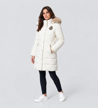 Lauren Ralph Lauren Weiße gesteppte Daunenjacke