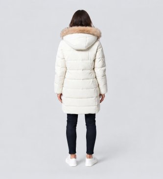 Lauren Ralph Lauren Weiße gesteppte Daunenjacke