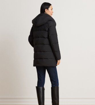 Lauren Ralph Lauren Abrigo de plumas con capucha negro