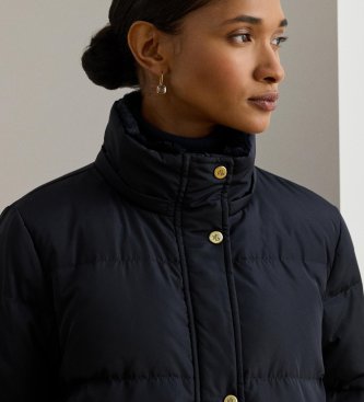 Lauren Ralph Lauren Navy faux fur down coat