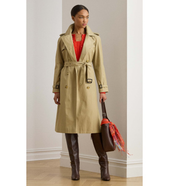 Lauren Ralph Lauren Gabardina com abotoamento duplo bege