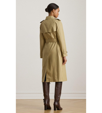 Lauren Ralph Lauren Gabardina com abotoamento duplo bege
