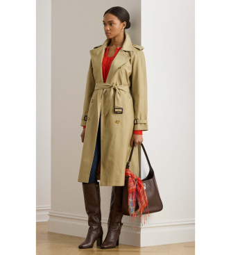Lauren Ralph Lauren Gabardina com abotoamento duplo bege