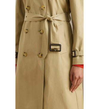 Lauren Ralph Lauren Gabardina com abotoamento duplo bege