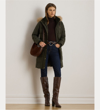 Lauren Ralph Lauren Abrigo Faux Trim verde