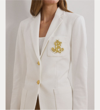 Lauren Ralph Lauren Blazer em jacquard com metalizado branco