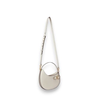 Lauren Ralph Lauren Borsa a tracolla piccola Tasha in pelle bianco sporco