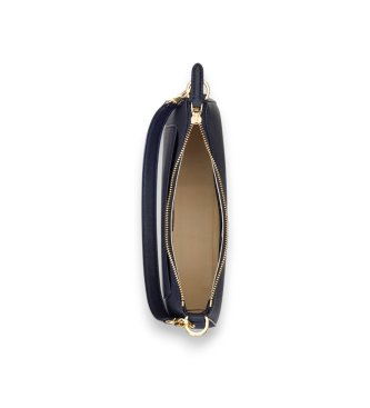 Lauren Ralph Lauren Średnia skórzana torebka crossbody Danni w kolorze granatowym