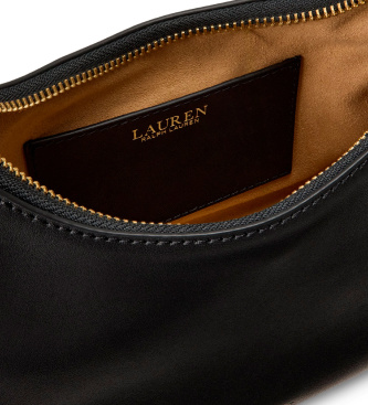Lauren Ralph Lauren Mellanstor Marcy-axelväska i svart läder