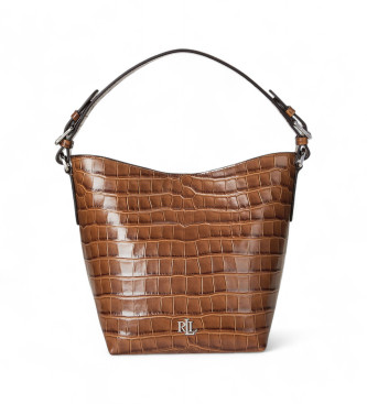 Lauren Ralph Lauren Bolso de piel Embossed marrn