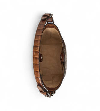 Lauren Ralph Lauren Bolso de piel Embossed marrn