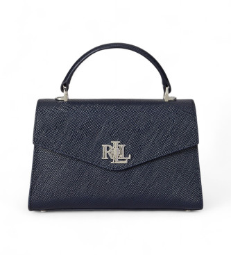 Lauren Ralph Lauren Farrah-taske i tekstureret lder med navy-tekstur
