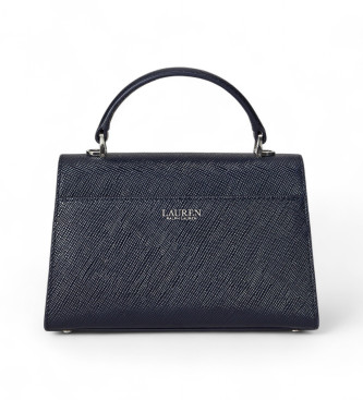 Lauren Ralph Lauren Farrah-taske i tekstureret lder med navy-tekstur