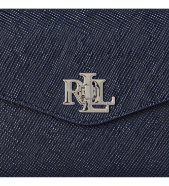 Lauren Ralph Lauren Farrah-taske i tekstureret lder med navy-tekstur