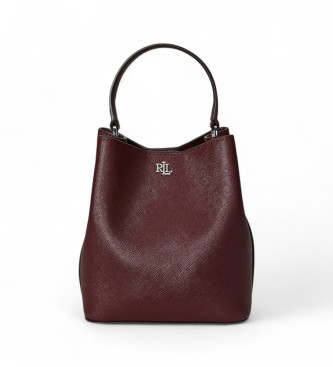 Lauren Ralph Lauren Reese kleine kastanienbraune Crossbody-Tasche aus Leder