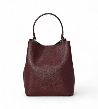 Lauren Ralph Lauren Reese kleine kastanienbraune Crossbody-Tasche aus Leder